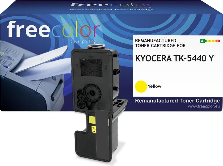 Actual product image Freecolor Toner Kyocera TK-5440K yellow mit chip 2400p kompatibel