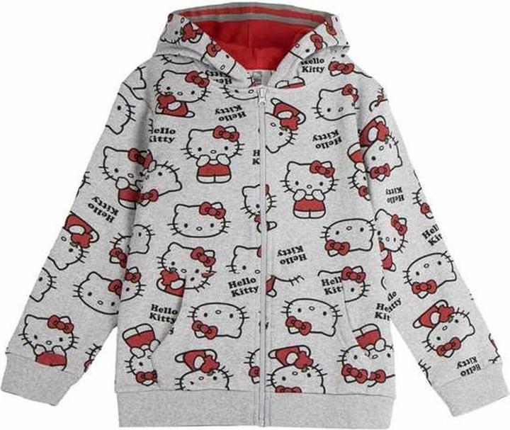 Produktbild Hello Kitty Sweatshirt Mit Kapuze Für Mädchen Grau (128)
