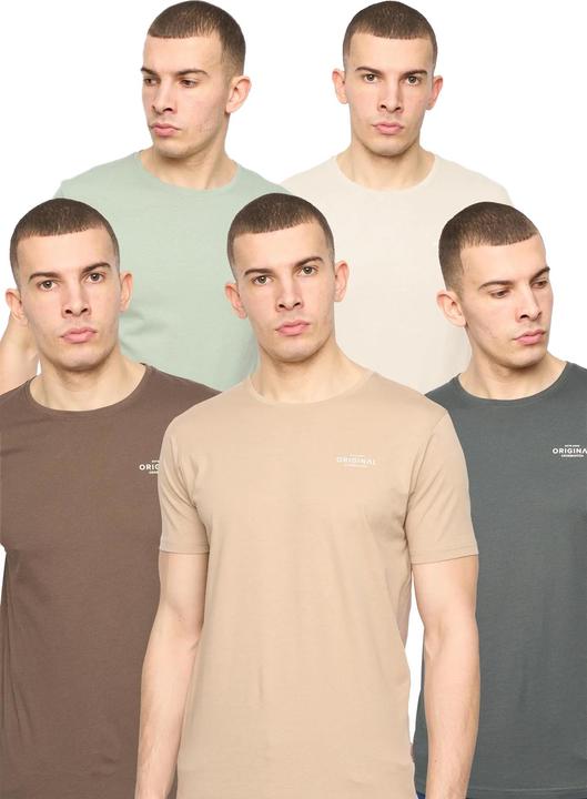 Actual product image Crosshatch Mens Basicnatural T-Shirt (Pack of 5) (S)