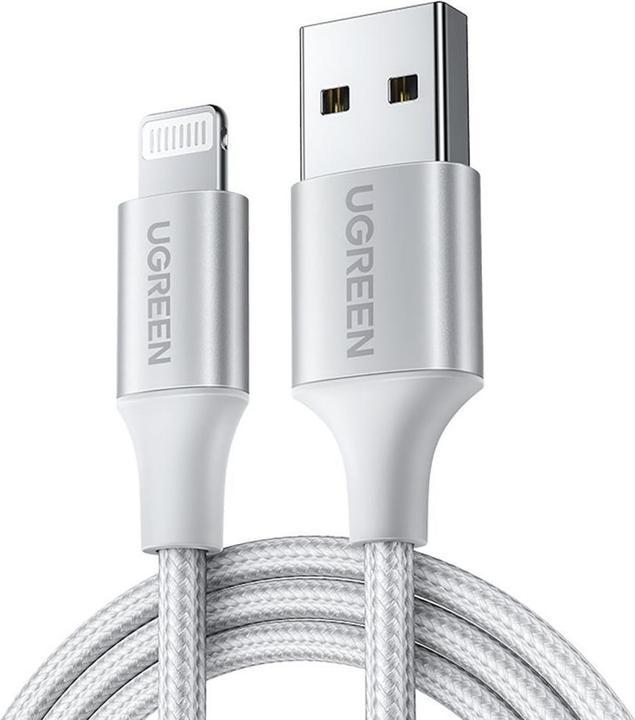Image du produit Ugreen Lightning USB Nylon Alu MFi (1.50 m, USB 2.0)