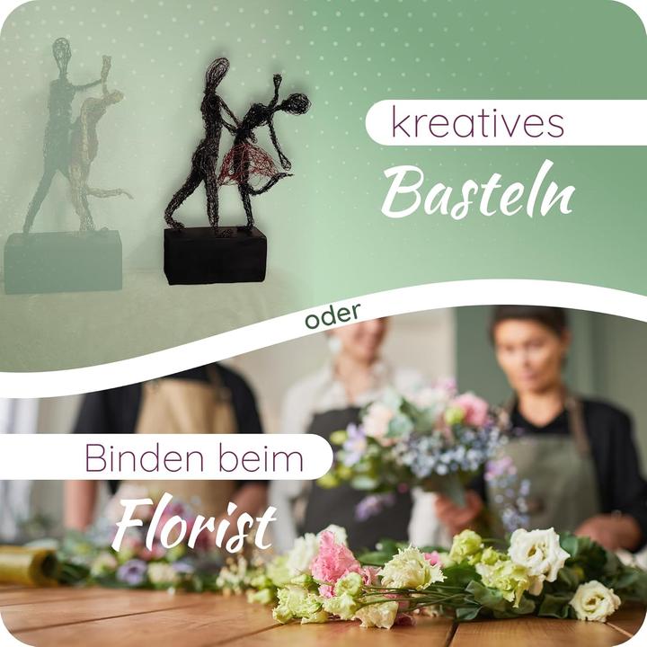 Produktbild Novatool Wickeldraht I grün I 0,65 mm I Drahtrolle I Basteldraht Gartendraht Blumenbindedraht