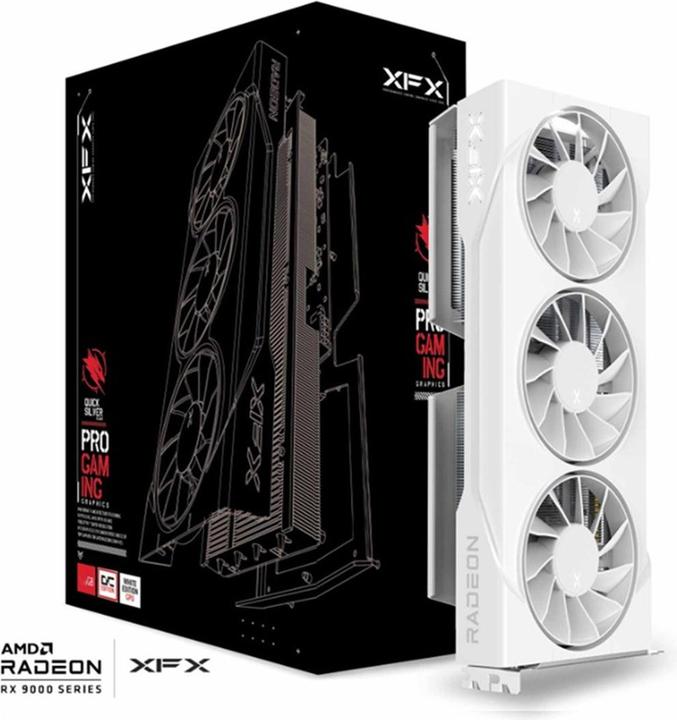 Actual product image XFX Swift Radeon RX 9060 XT OC White Triple Fan Gaming Edition (16 GB, GDDR6)