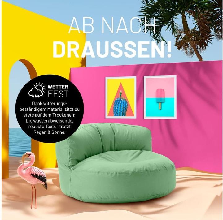 Produktbild Lumaland Sitzsack-Sofa, 320 l Polyester (PES)/Textil, Hellgrün