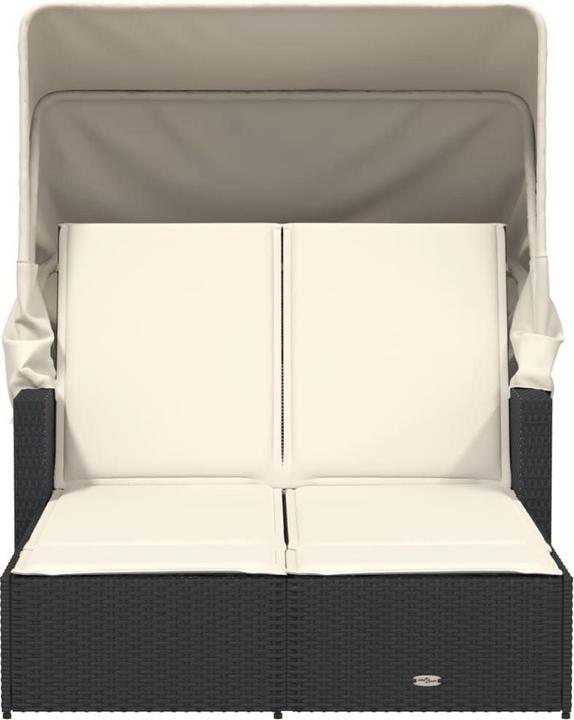 Actual product image VidaXL Double sun lounger with roof and cushions (201 cm)