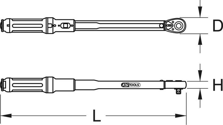 Produktbild KS Tools - 1/2" INFINITOOL Ratschen-Drehmomentschlüssel, 20-200 Nm (1/2", 20 Nm, 200 Nm)