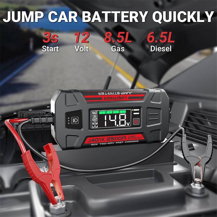 Produktbild Lokithor Powerbank / Jump starter J401X - 2500A 12V 74Wh (2500 A)
