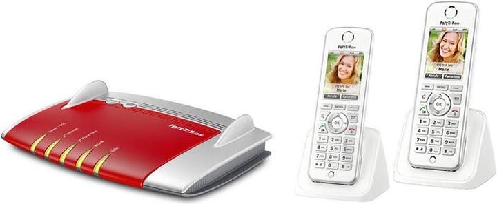 Actual product image AVM FRITZ!Box 7490CH + 2x FRITZ!Fon C4 Int.