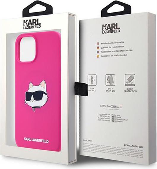 Produktbild Karl Lagerfeld KLHMP15SSCHPPLF iPhone 15 / 14 / 13 6.1" różowy/fuschia hardcase Silicone Choupette H (Apple iPhone 13, Apple iPhone 14, Apple iPhone 15)