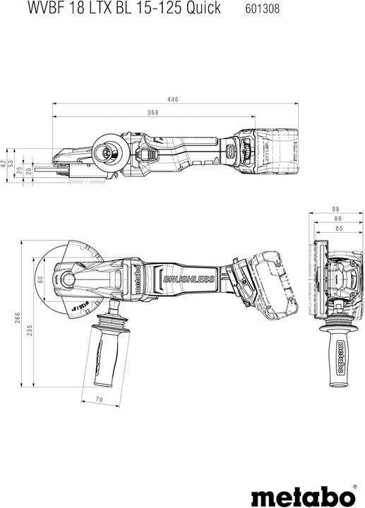 Actual product image Metabo WVBF 18 LTX BL 15-125 Quick (125 mm)