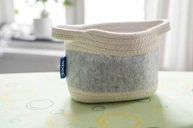 Actual product image Wenko Felt Basket Bea Light Grey (13 cm)