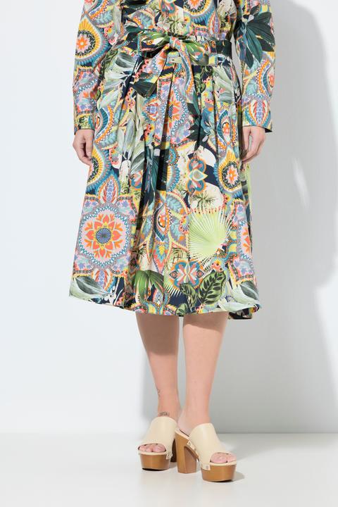 Actual product image Ulla Popken Groovy Patchwork Print Skirt (52)