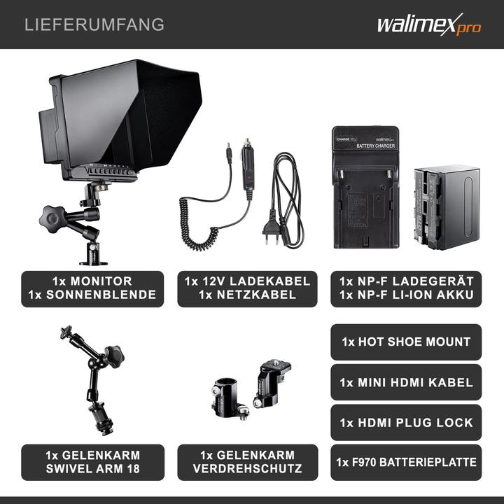 Produktbild Walimex Full HD Monitor Director III Set (7", Full HD)