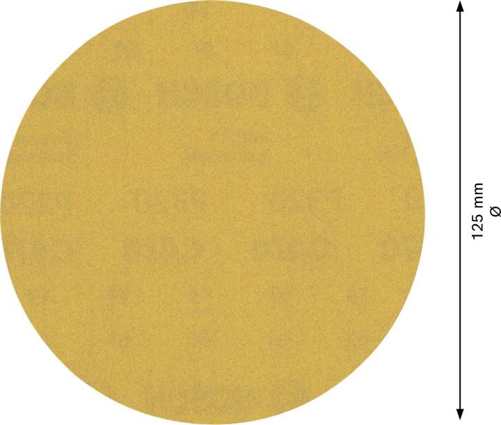 Actual product image Bosch Professional Zubehör EXPERT C470 Abrasive paper without holes for angle grinders and drills, 125 mm, G 320, 50 pcs. (320)
