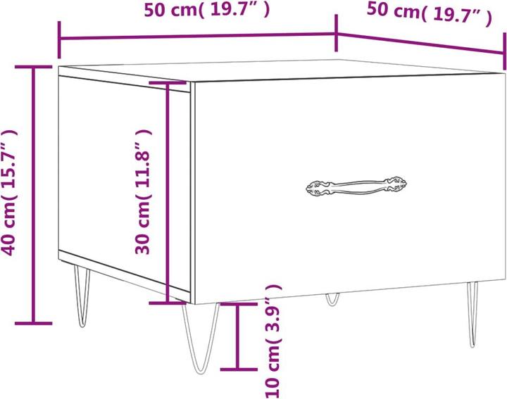 Produktbild vidaXL Couchtisch (50 x 50 x 40 cm)