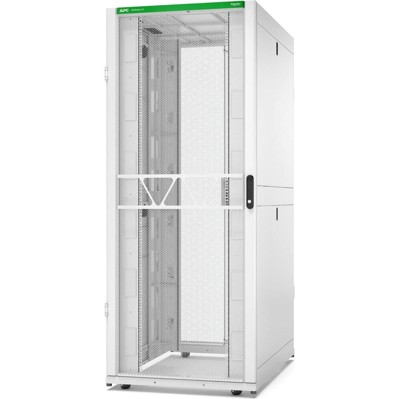 APC NetShelter SX Server Rack Gen 2 42U 1991H x 800W x 1200D mm w/ Sides White (42 HE, 19 Zoll Rack), Serverschrank, Wei...