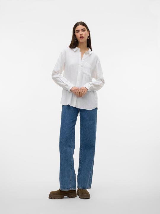 Produktbild Vero Moda Normal geschnitten Hemdkragen Ärmelbündchen mit Knopf Hemd Hemd (XS)