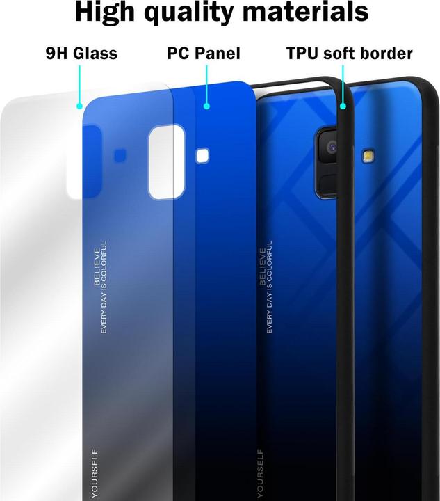 Actual product image Cadorabo TPU 2 colors glass cover (Samsung Galaxy A6)