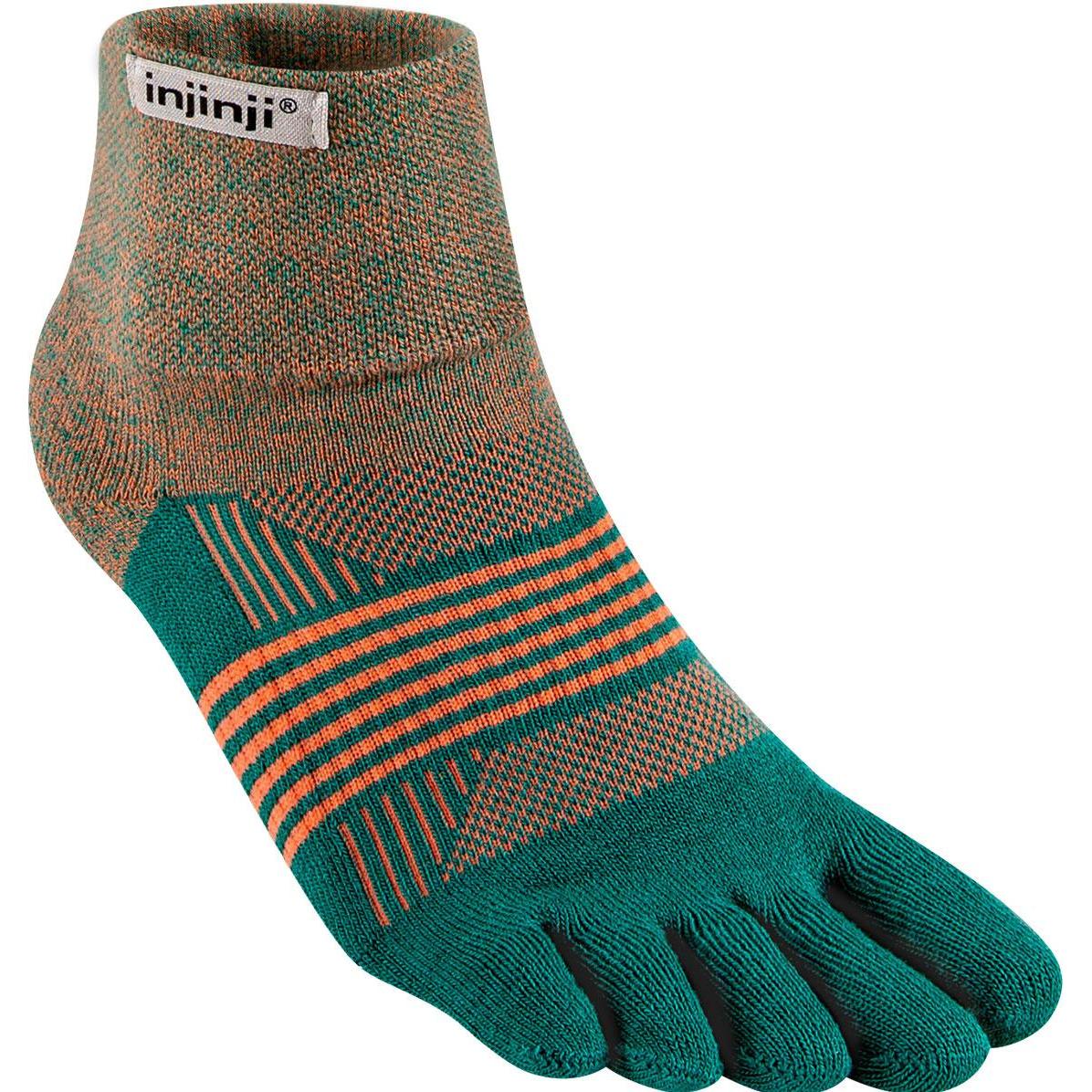 Injinji, Damen, Sportsocken, Women's Trail MW Mini-Crew (XS/S), Grün