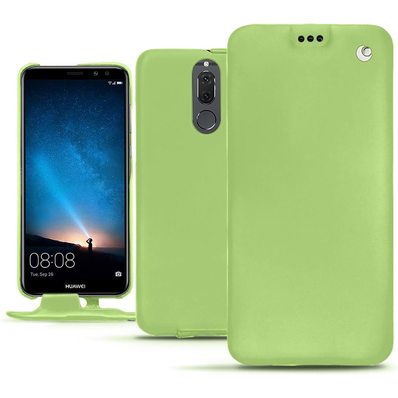 Noreve Lederschutzhülle vertikal (Huawei Mate 10 Lite), Smartphone Hülle, Grün