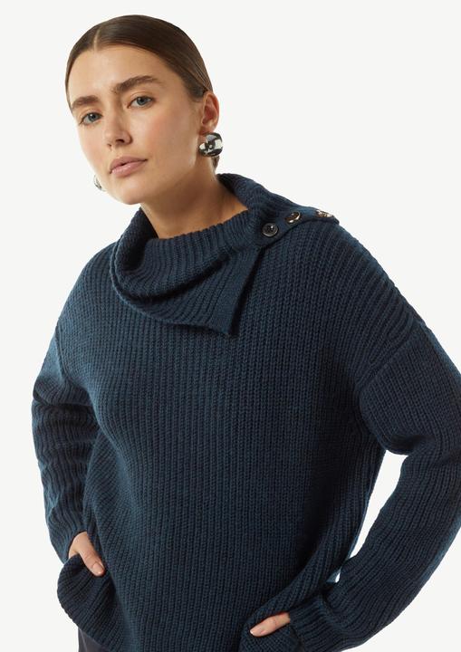 Image du produit Comma Strickpullover Rollkragenpullover mit Zierknöpfen (S)