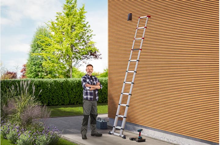 Actual product image Hailo Flexline Teleskopleiter T100 11 Stufen (Single ladder, Stepladder, 300 cm)