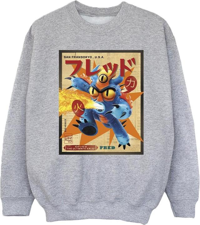 Produktbild Disney Big Hero 6 Baymax Fred Newspaper Sweatshirt Mädchen (140, 146)