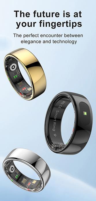 Immagine prodotto Powerton SMART RING PRO Smart Ring velikost 8, gold (8, Oro)