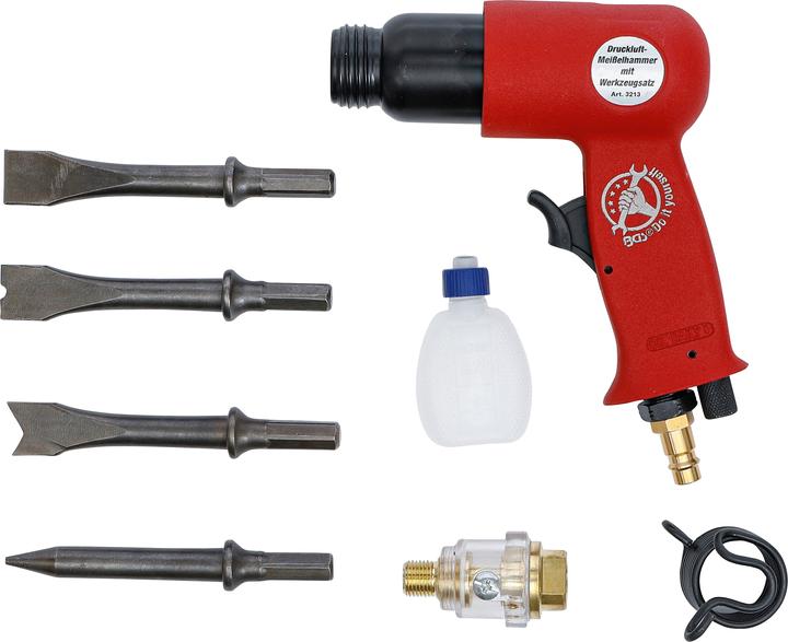 Produktbild BGS Druckluft-Meisselhammer mit Werkzeugsatz 8-tlg. (Akkubetrieb)