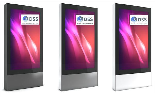 Produktbild DSS Indoor Stele Portrait,98" Bildschirm,silber/schwarz