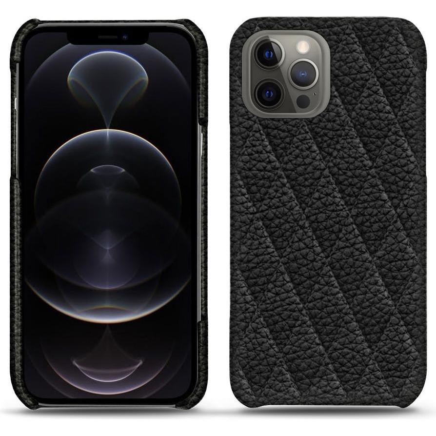Noreve Lederschutzhülle (Apple iPhone 12 Pro Max), Smartphone Hülle, Schwarz