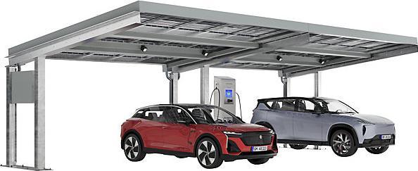 Image du produit kaiserkraft Fahrzeugüberdachung SolarCover mit PV-Modulen mit Schaltschrank