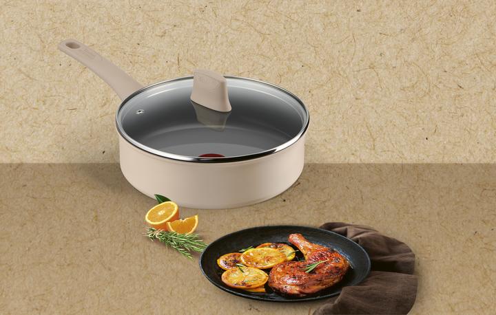 Productafbeelding Tefal Revive Keramische hapjespan - 24 cm - Met deksel (Keramiek, 24 x 10.60 cm)