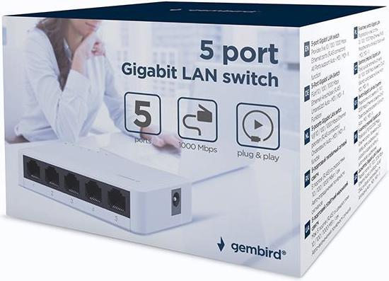 Actual product image Gembird NSW-G5-01 (5 ports)