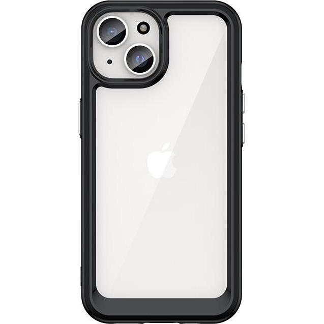 Hurtel iPhone 15 Outer Space Reinforced Case with Flexible Frame - Black (Apple iPhone 15), Smartphone Hülle, Schwarz