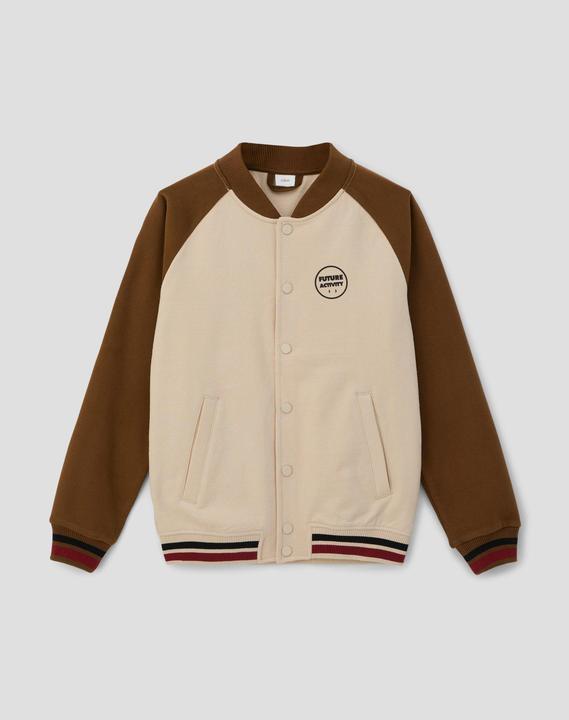 Produktbild s.Oliver Sweatshirt Jacke Sweatshirtjacke im College-Style (L)