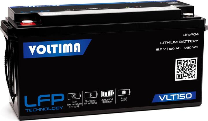 Image du produit Voltima VLT150 12V LiFePO4 Lithium Versorgungsbatterie 150Ah mit App (12 V, 150 Ah)