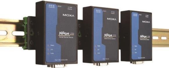 Actual product image Moxa NPort 5110, Ethernet Serial Device Server (1-port RS-232) (RJ45, RJ45 (1x))