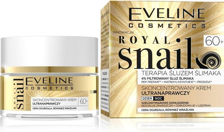 Eveline Royal Snail 60+ day and night face cream with snail mucus 50ml (50 ml, 24h cream)