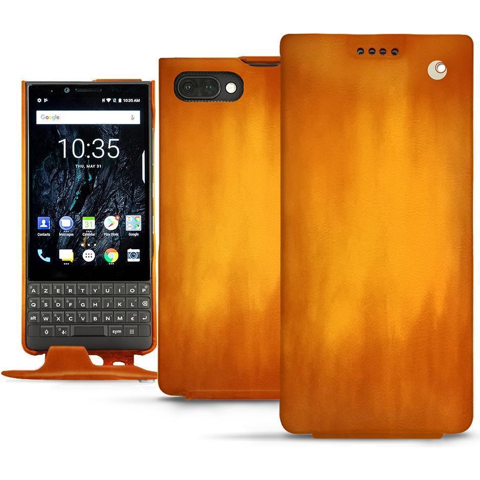 Thumbnail - Noreve Lederschutzhülle vertikal (Blackberry KEY2), Smartphone Hülle, Orange