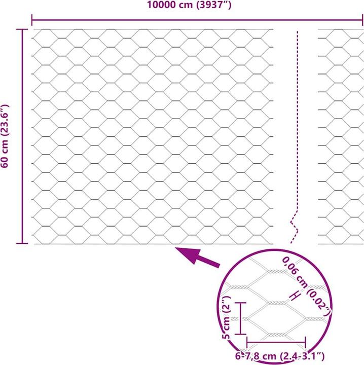 Produktbild VidaXL Verzinkter Zaun