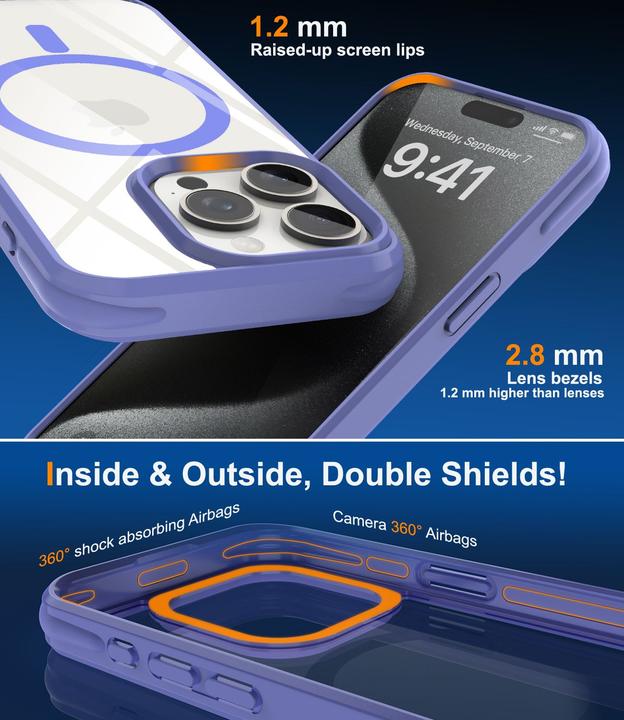 Actual product image Cadorabo Cover for Apple iPhone 15 PRO MAX MagSafe compatible case (Apple iPhone 15 Pro Max)