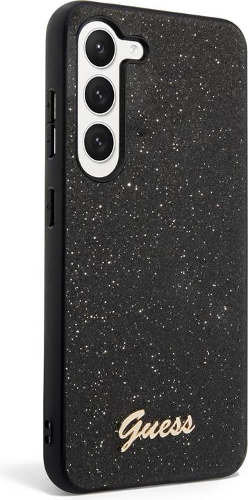 Actual product image Guess Glitter Script Case for Samsung Galaxy S23 - black (Samsung Galaxy S23)
