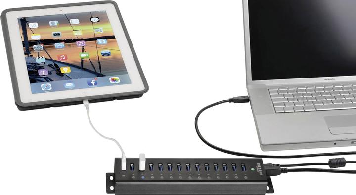 Actual product image Renkforce 13+1 Port USB 3.0 Hub with Alum (USB-A, 13 ports)