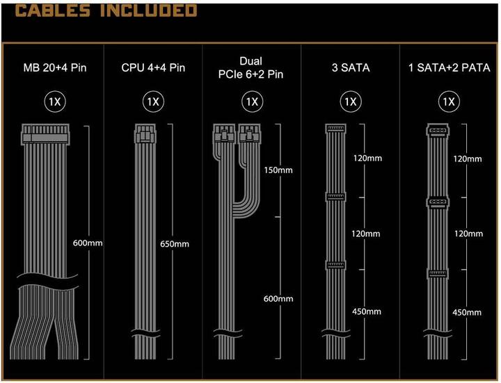 Actual product image AsRock power supply Challenger 550W Bronze (550 W)