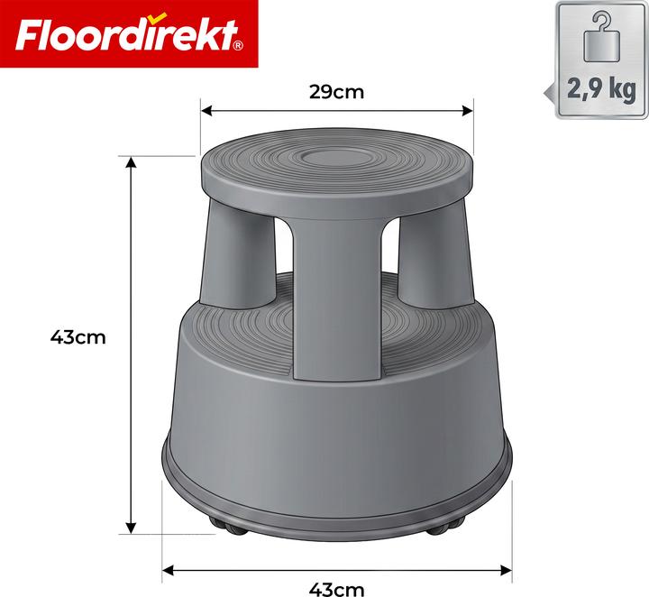 Produktbild Casa Pura Rollhocker Kunststoff