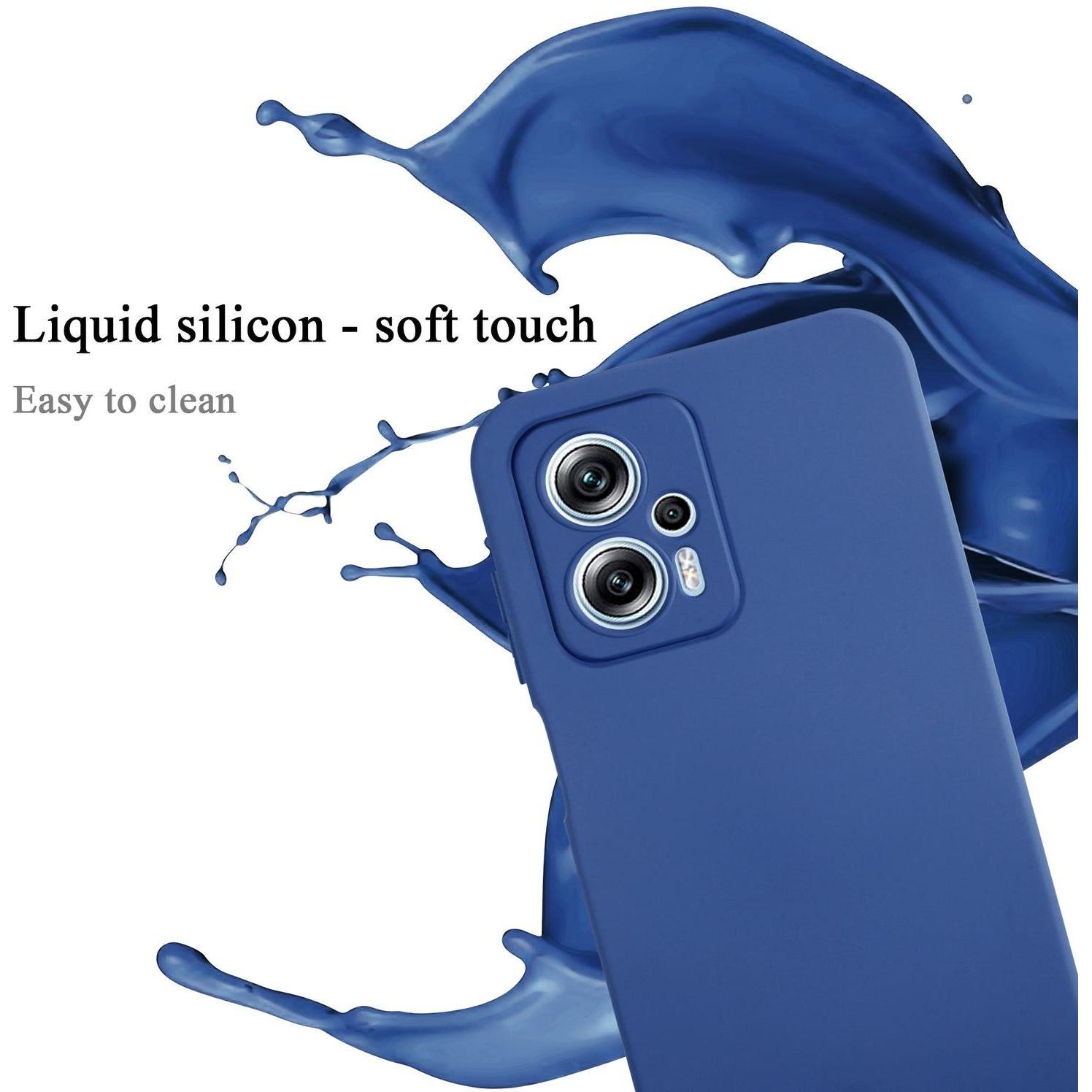 Thumbnail - Cadorabo Hülle für Xiaomi Poco X4 GT TPU im Liquid Schutz Silikon Design (Xiaomi Poco X4 GT), Smartphone Hülle, Blau