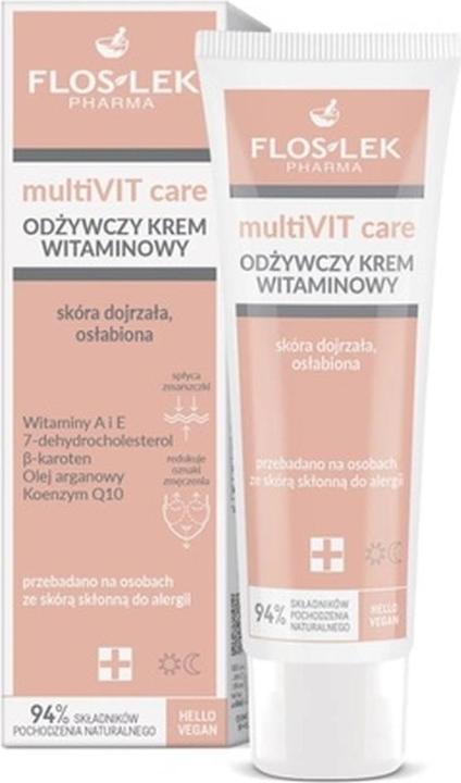 Actual product image FlosLek Pharma Multivit Care Nourishing Cream For Mature And Weakened Skin With Vitamins 50 Ml (50 ml, Face toner)