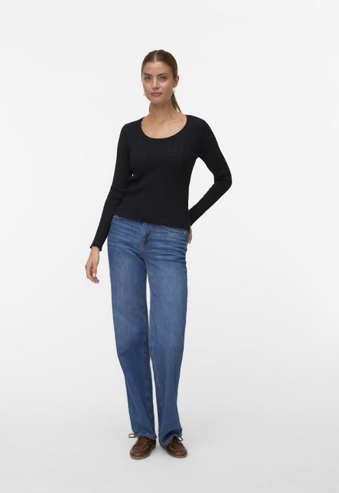 Produktbild Vero Moda Vmwillow Pointelle Langarm Pullover mit U-Ausschnitt (L)