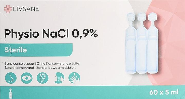 Produktbild Livsane Physio NaCl 0.9 % steril 60 Amp 5 ml