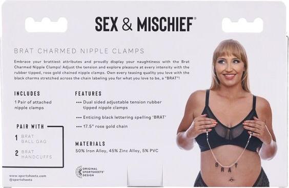Produktbild Sportsheets - Sex & Mischief Brat Charmed Nipple Clamps